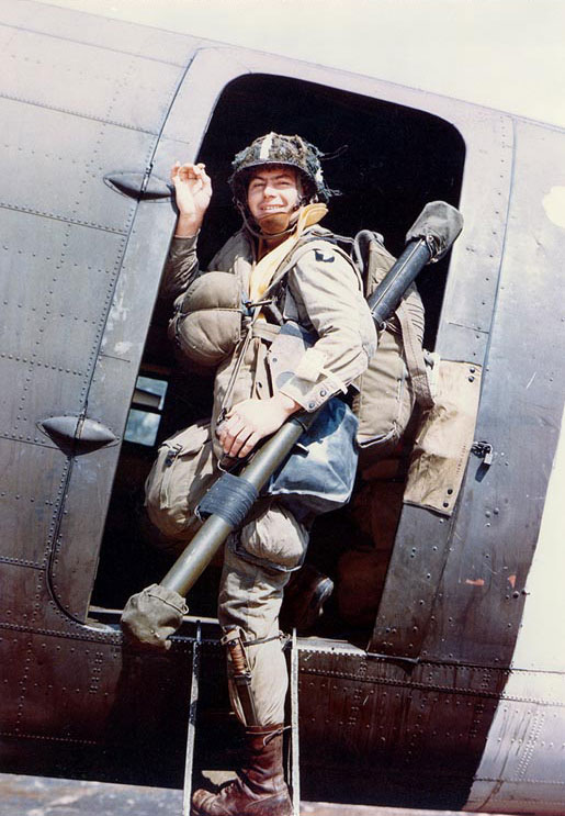 US 101st Airborne Division paratrooper Corporal Louis E. Laird boarded a C-47